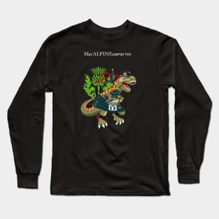 Clanosaurus Rex MacALPINEsaurus rex Plaid GilliesMacAlpine Scotland Ireland Family Tartan Long Sleeve T-Shirt